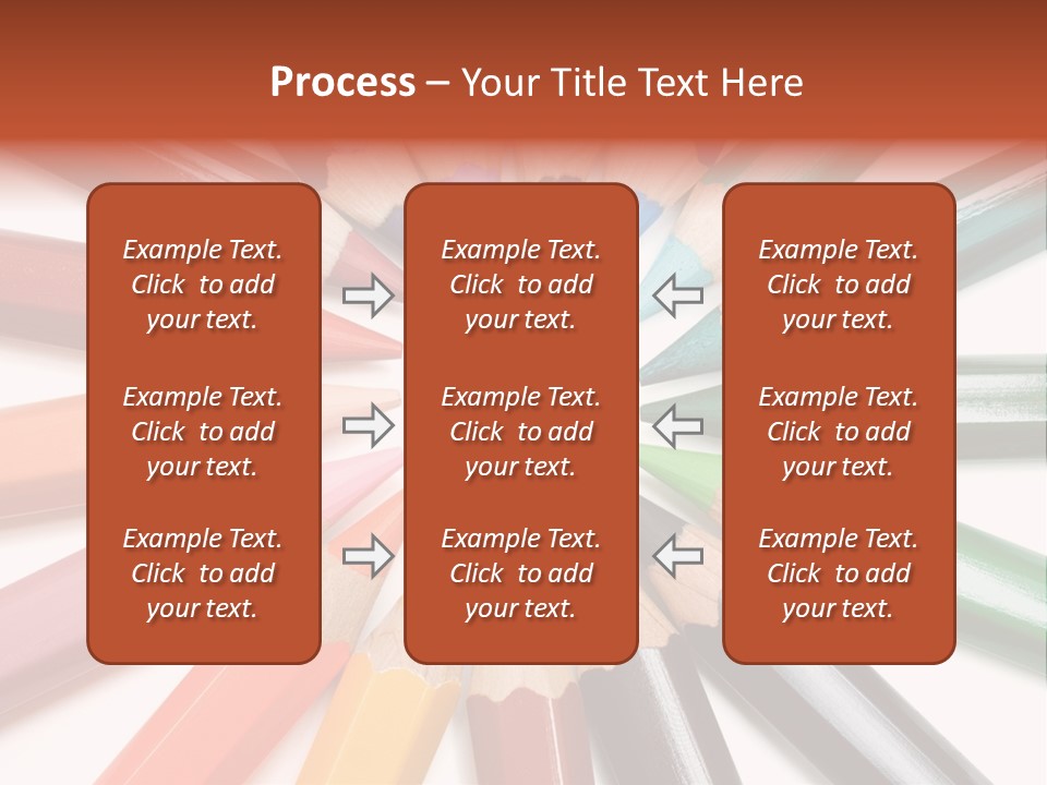 Circle Of Crayons PowerPoint Template