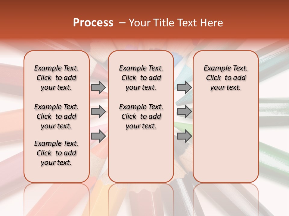 Circle Of Crayons PowerPoint Template