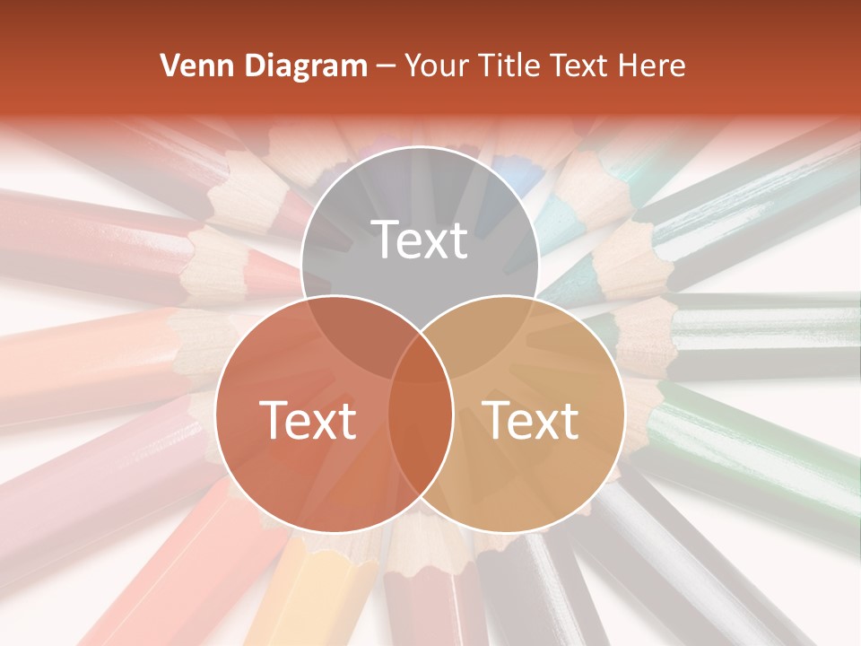 Circle Of Crayons PowerPoint Template