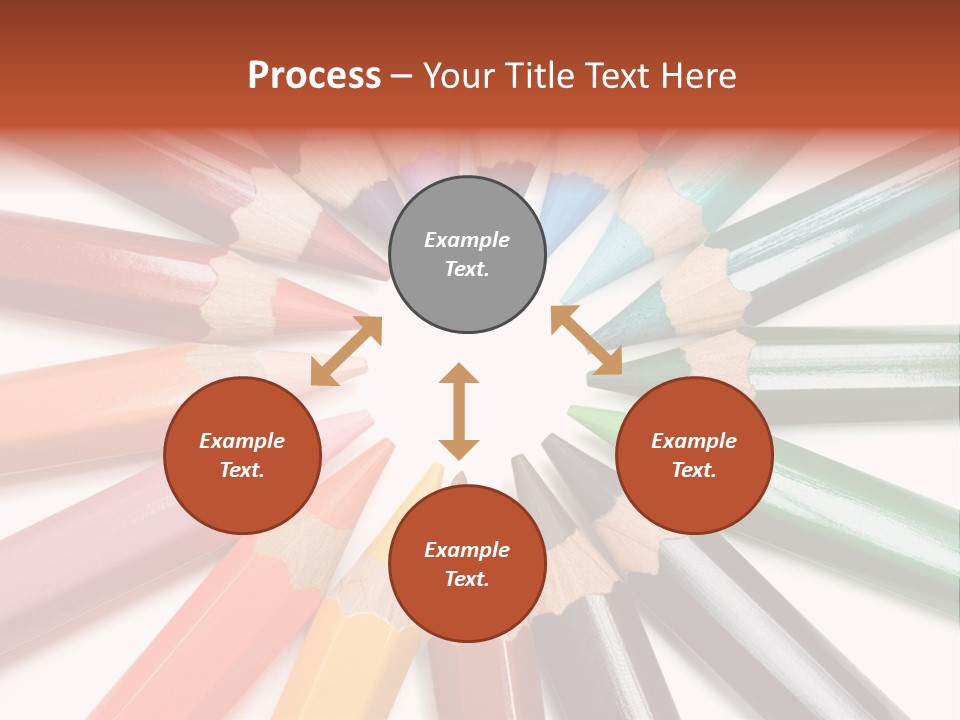 Circle Of Crayons PowerPoint Template