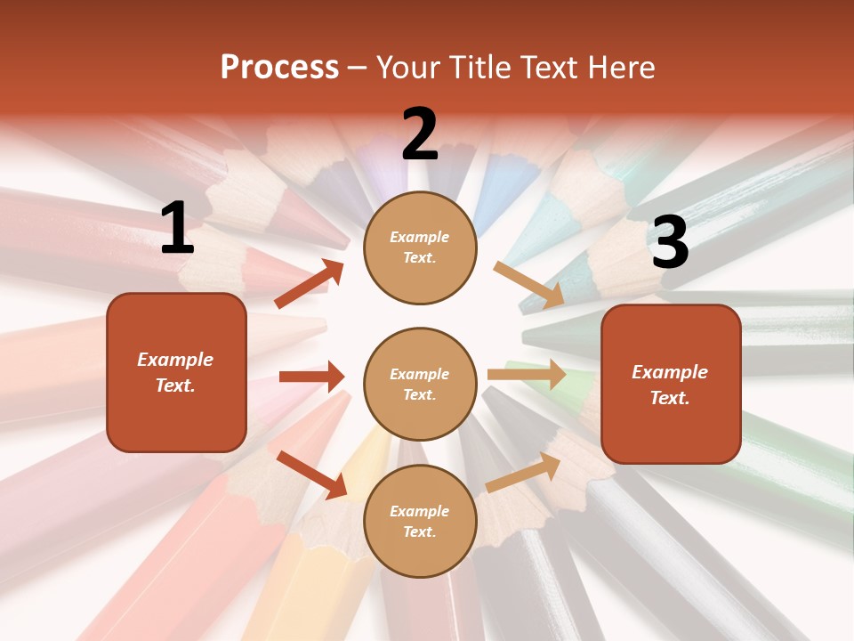 Circle Of Crayons PowerPoint Template