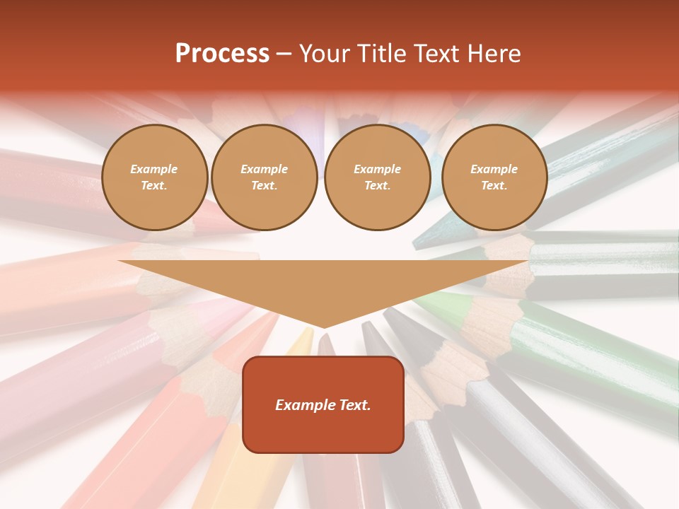 Circle Of Crayons PowerPoint Template