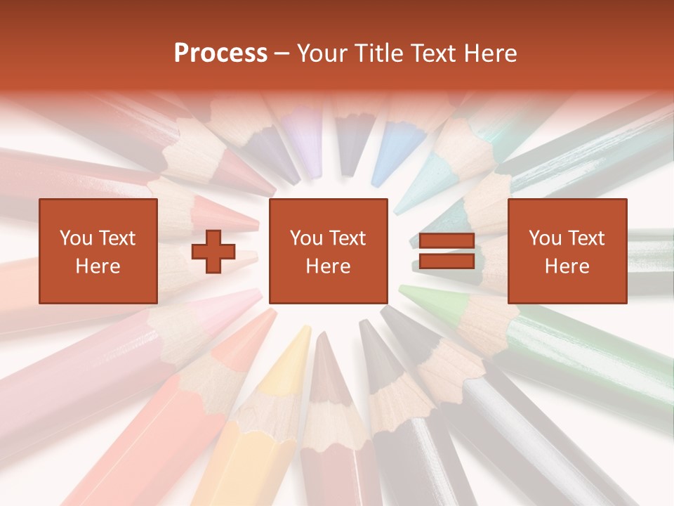 Circle Of Crayons PowerPoint Template