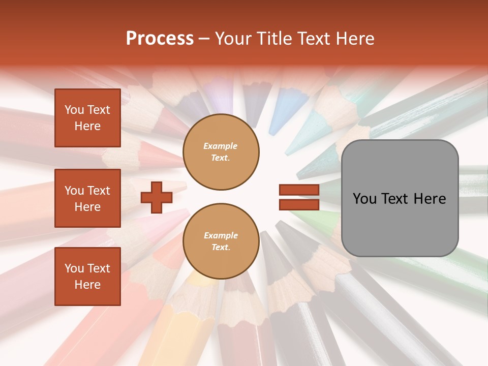 Circle Of Crayons PowerPoint Template