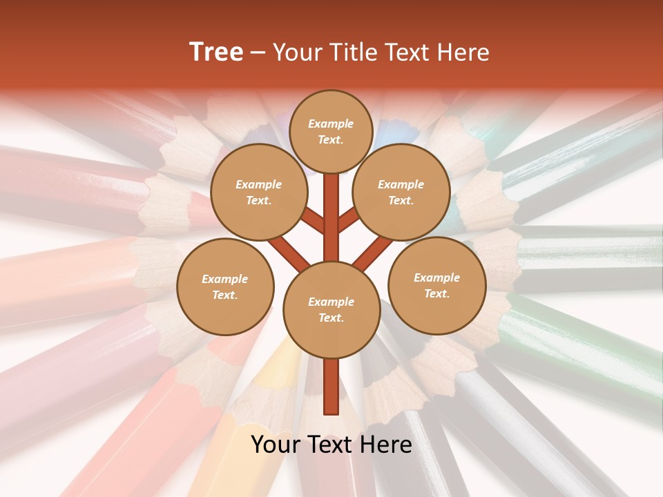 Circle Of Crayons PowerPoint Template