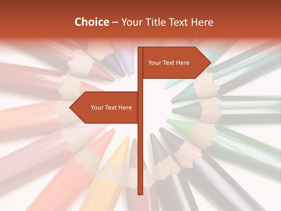 Circle Of Crayons PowerPoint Template