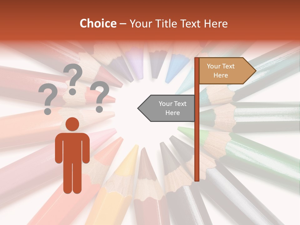 Circle Of Crayons PowerPoint Template