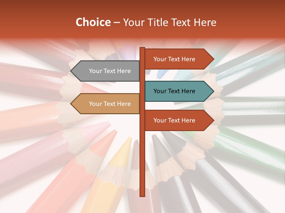 Circle Of Crayons PowerPoint Template