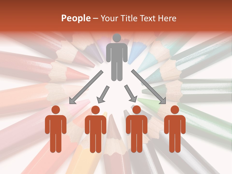 Circle Of Crayons PowerPoint Template