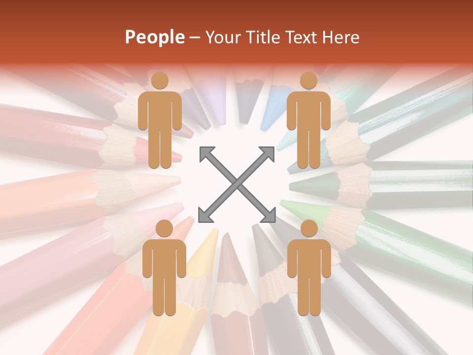 Circle Of Crayons PowerPoint Template