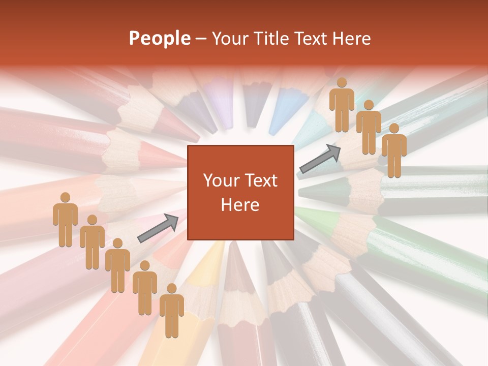Circle Of Crayons PowerPoint Template