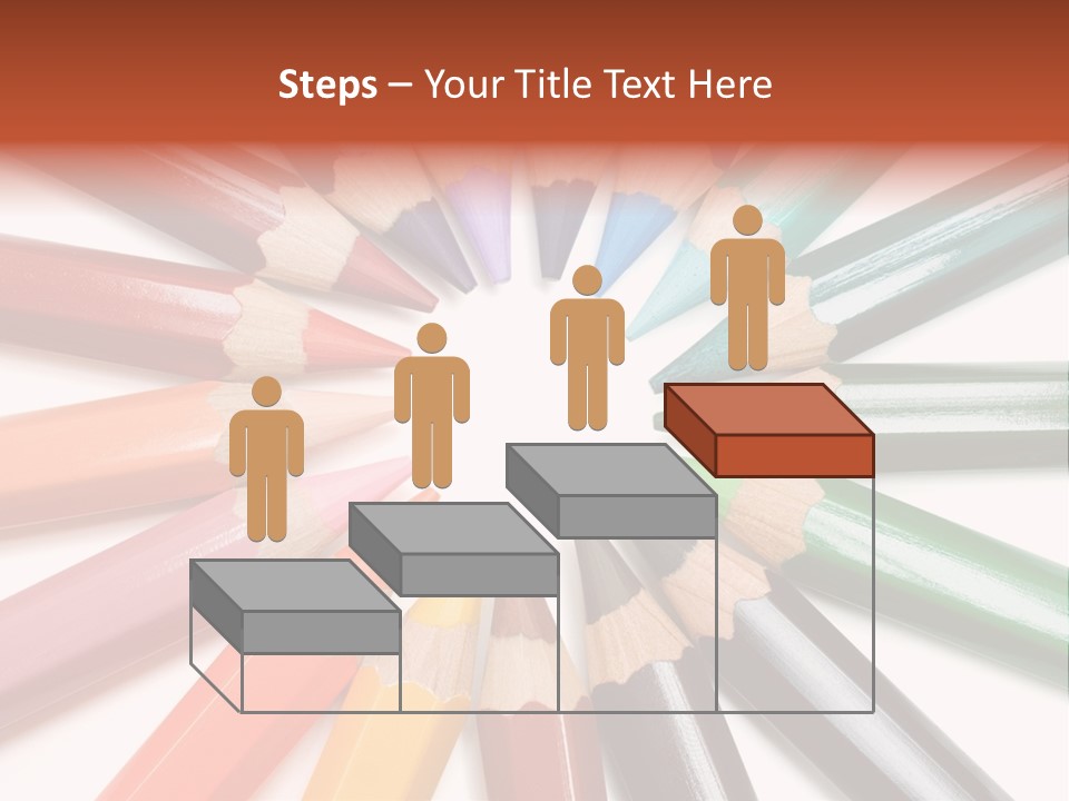 Circle Of Crayons PowerPoint Template