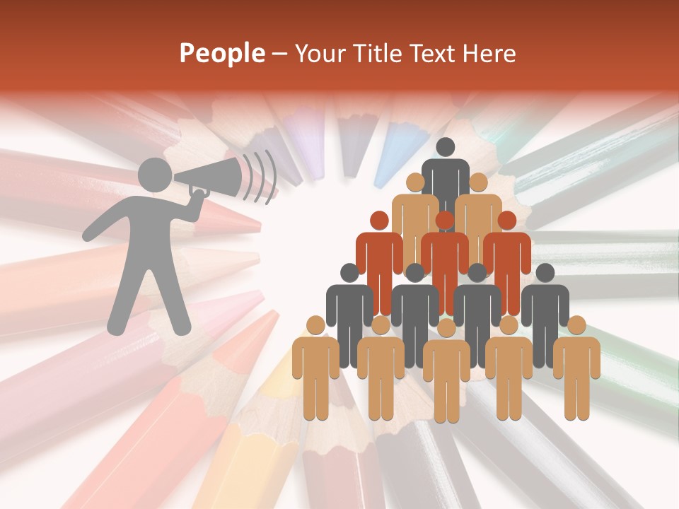 Circle Of Crayons PowerPoint Template