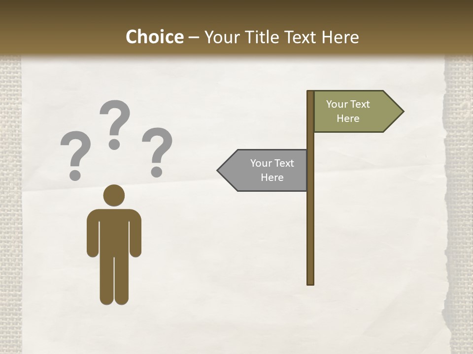 Pin Paper On A Wall. Notice. PowerPoint Template