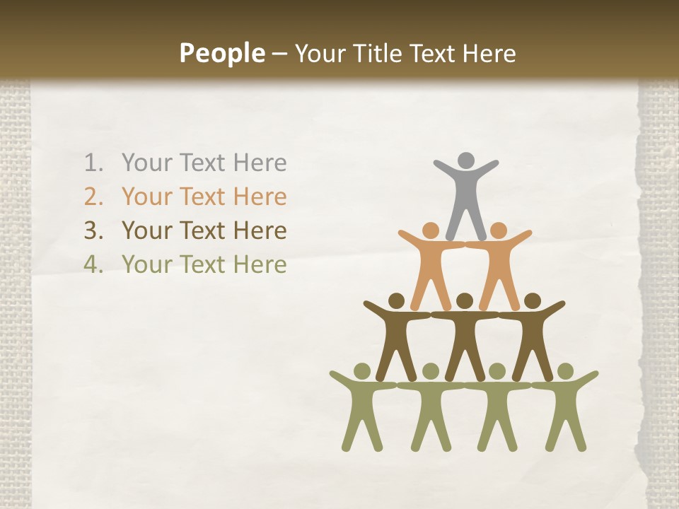 Pin Paper On A Wall. Notice. PowerPoint Template