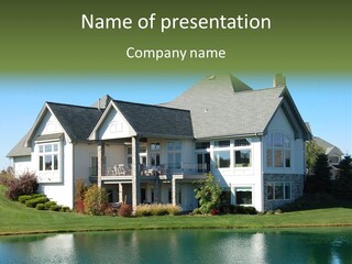 Luxury House On A Lake PowerPoint Template