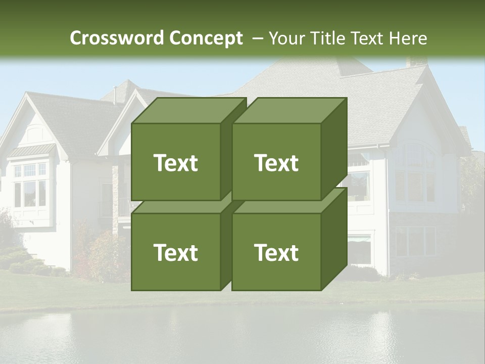 Luxury House On A Lake PowerPoint Template