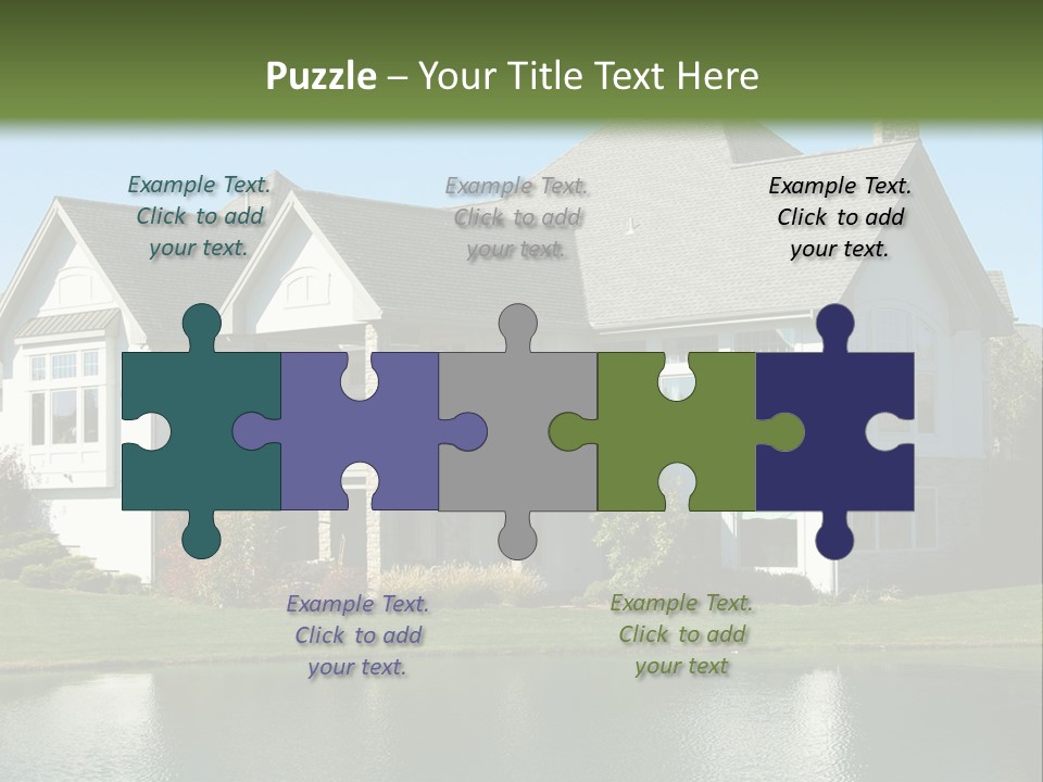 Luxury House On A Lake PowerPoint Template