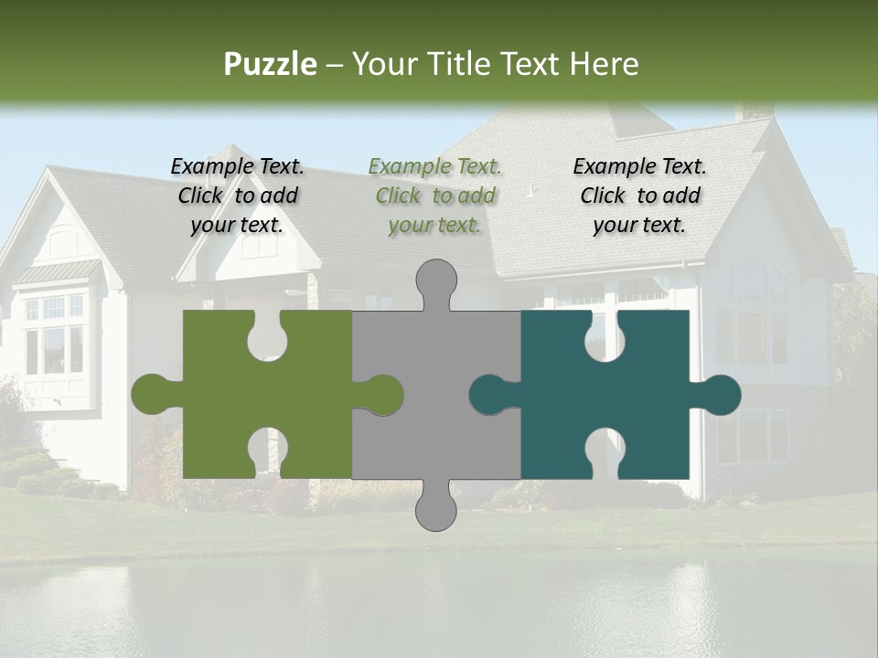 Luxury House On A Lake PowerPoint Template