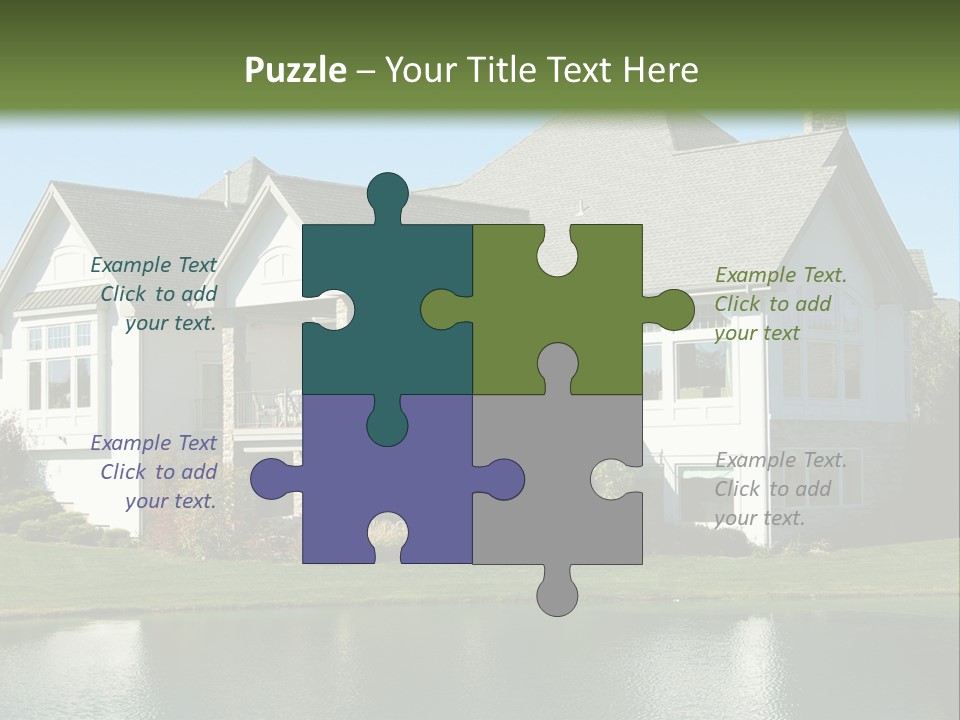 Luxury House On A Lake PowerPoint Template