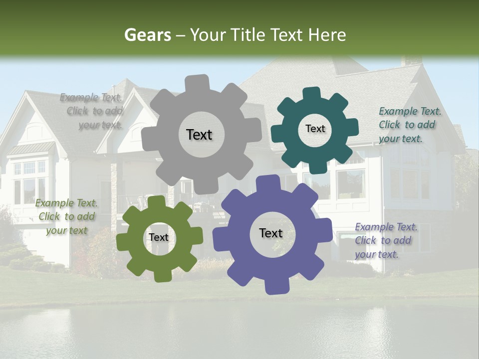 Luxury House On A Lake PowerPoint Template