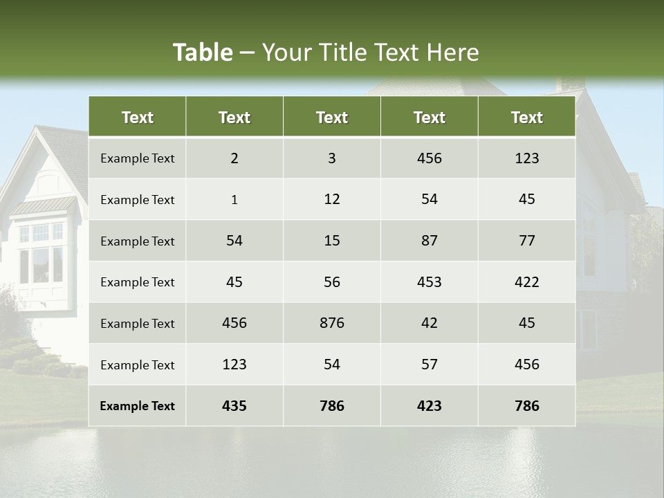 Luxury House On A Lake PowerPoint Template