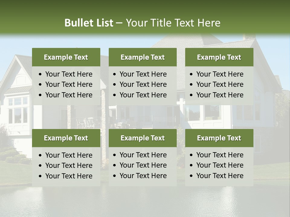 Luxury House On A Lake PowerPoint Template