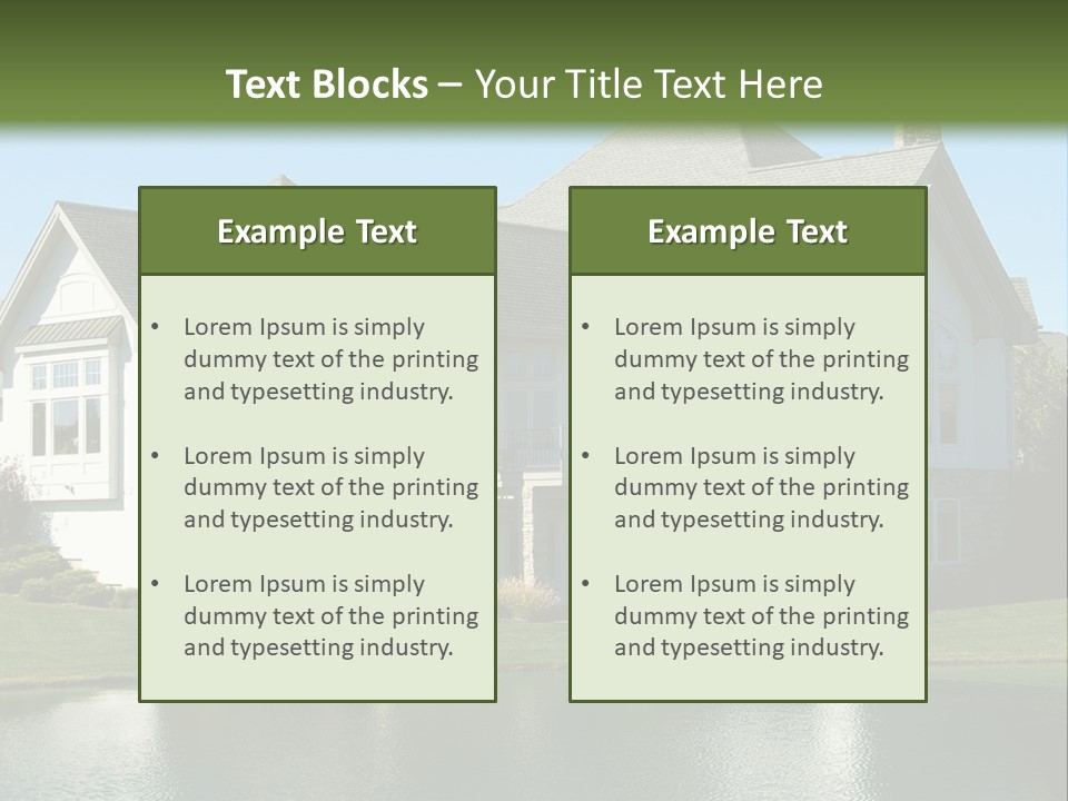 Luxury House On A Lake PowerPoint Template