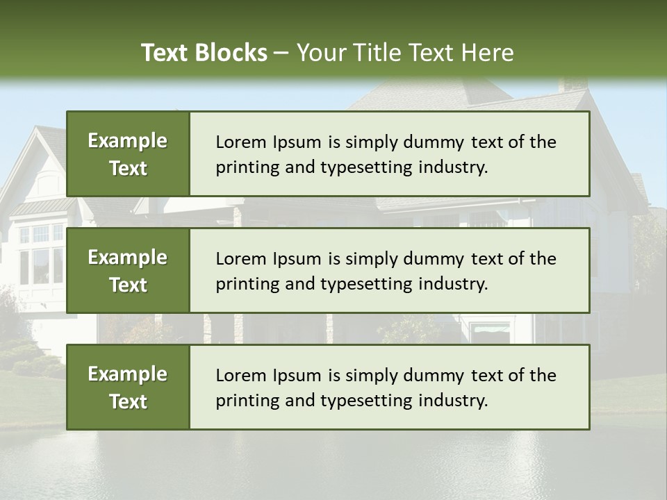 Luxury House On A Lake PowerPoint Template