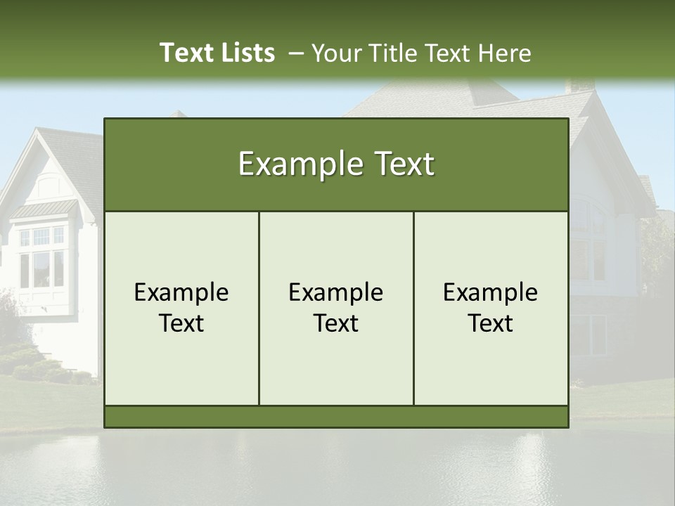 Luxury House On A Lake PowerPoint Template