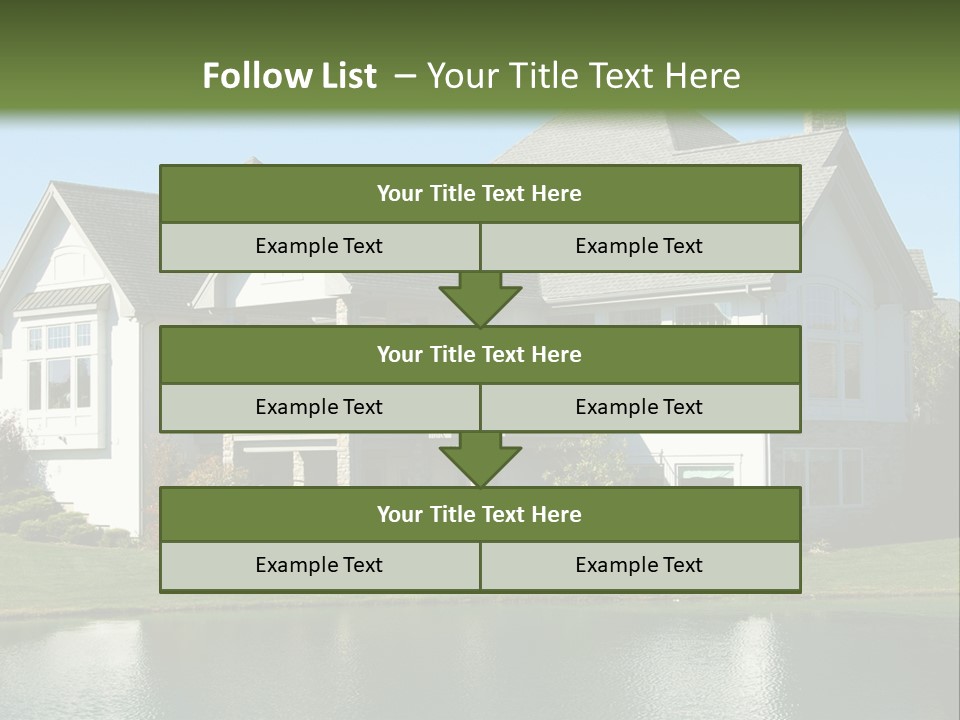 Luxury House On A Lake PowerPoint Template