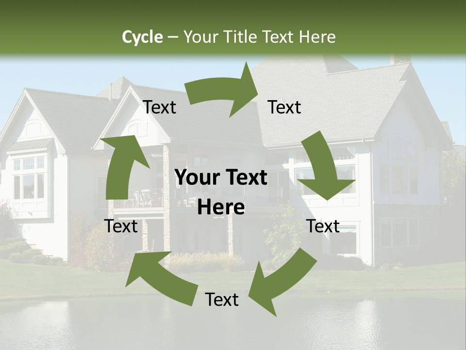 Luxury House On A Lake PowerPoint Template