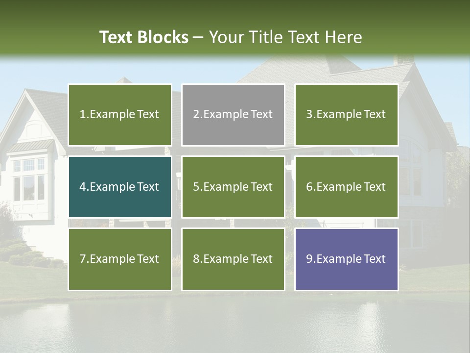 Luxury House On A Lake PowerPoint Template