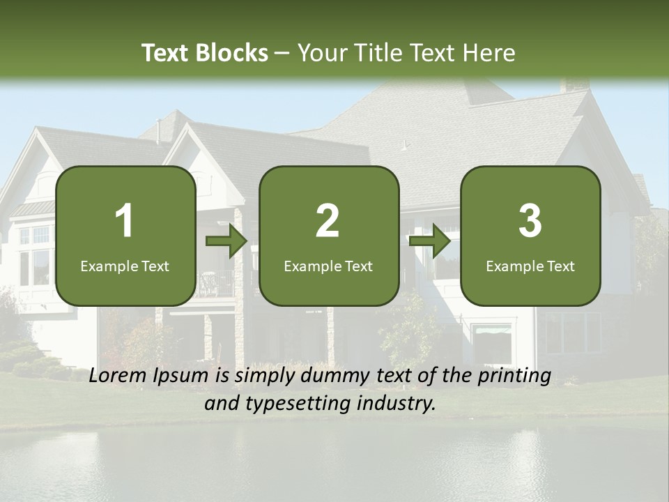 Luxury House On A Lake PowerPoint Template