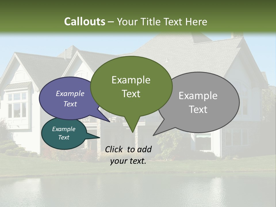 Luxury House On A Lake PowerPoint Template