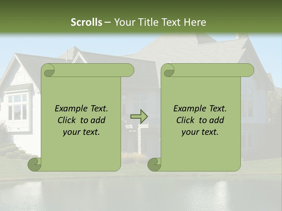 Luxury House On A Lake PowerPoint Template