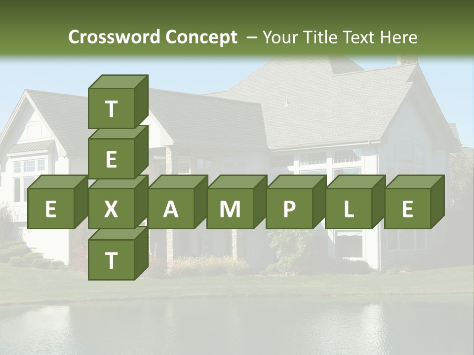 Luxury House On A Lake PowerPoint Template