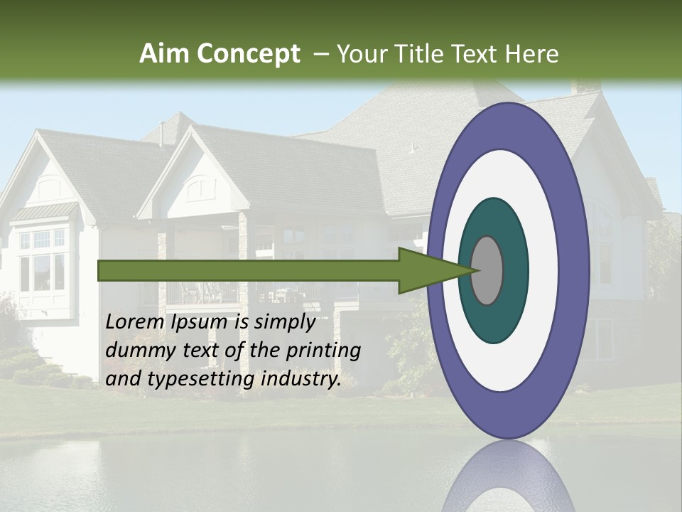 Luxury House On A Lake PowerPoint Template