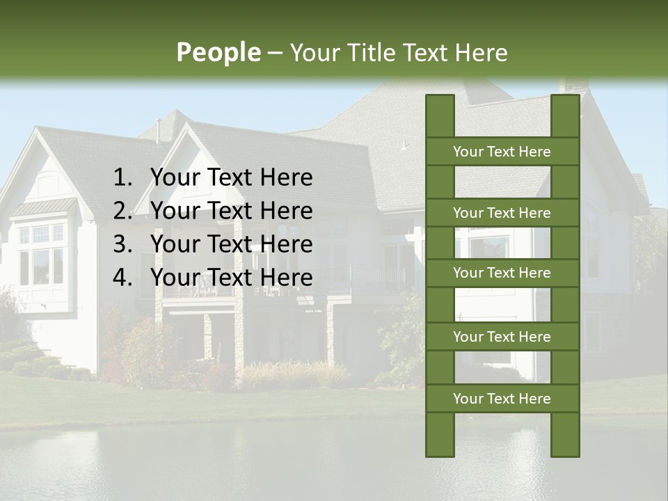 Luxury House On A Lake PowerPoint Template