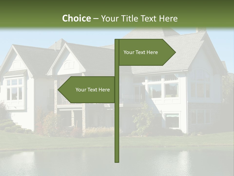 Luxury House On A Lake PowerPoint Template
