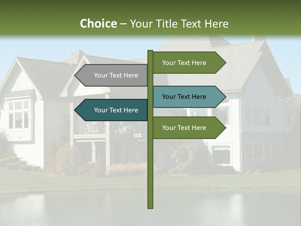 Luxury House On A Lake PowerPoint Template