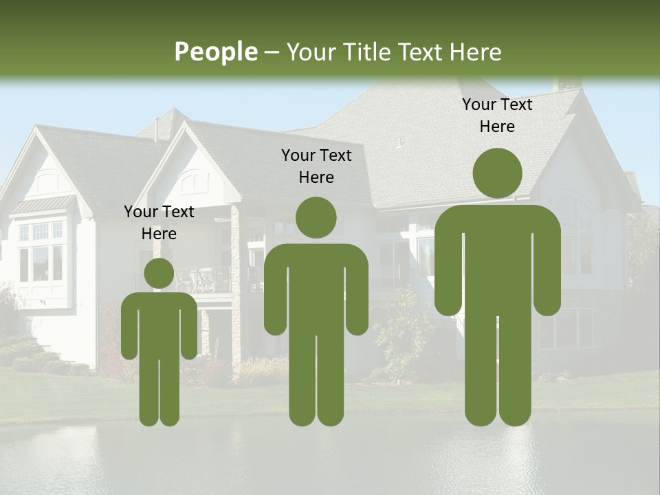 Luxury House On A Lake PowerPoint Template