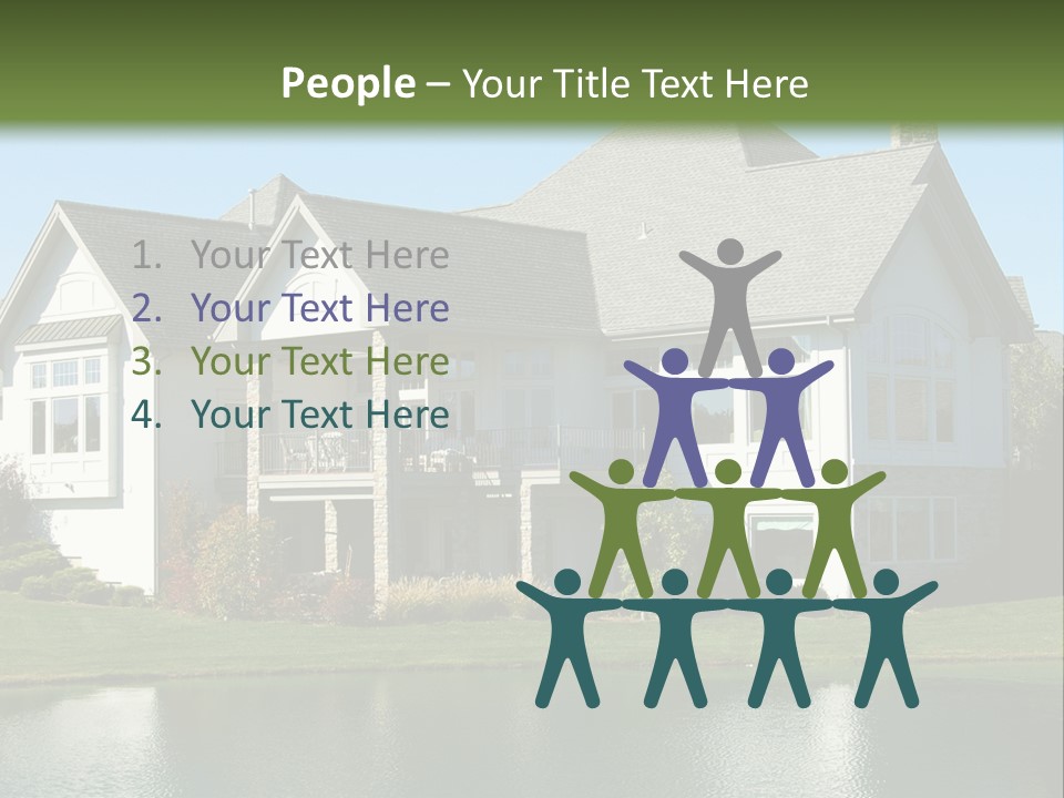 Luxury House On A Lake PowerPoint Template