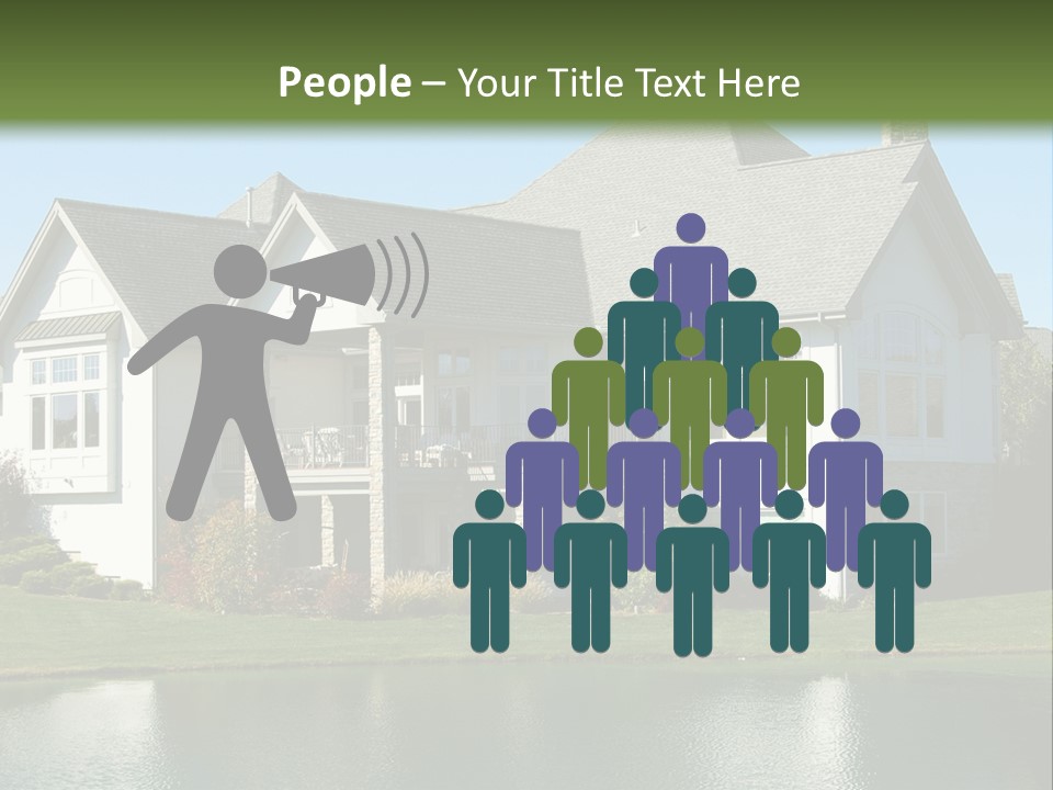 Luxury House On A Lake PowerPoint Template