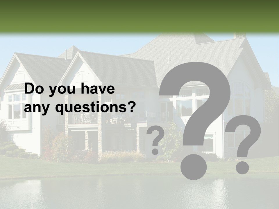 Luxury House On A Lake PowerPoint Template