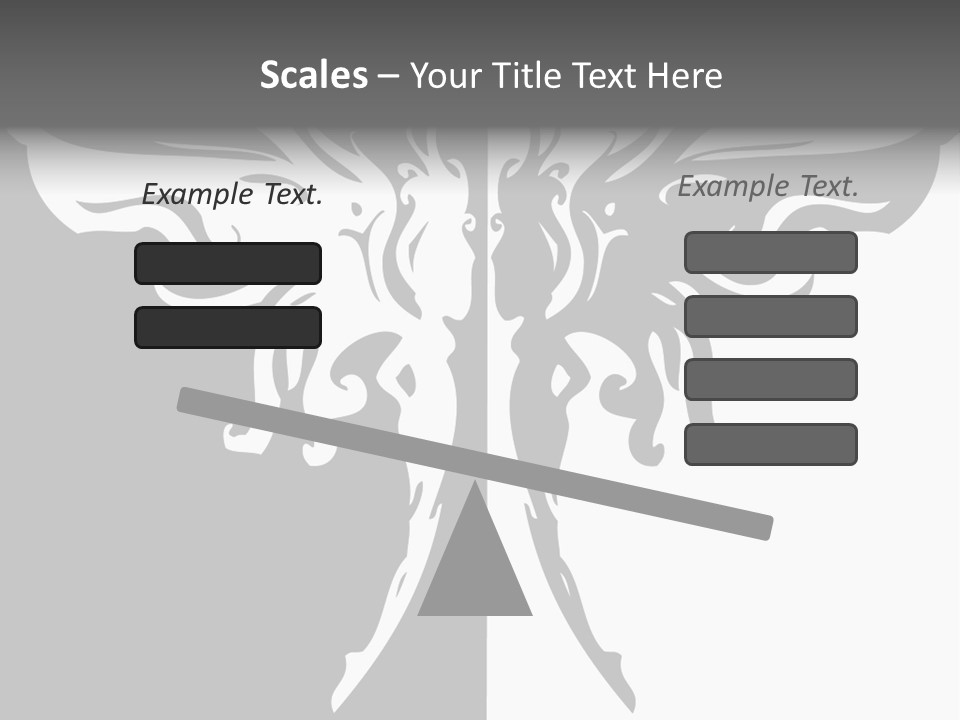 Good And Bad Contrasting Angels Stock Vector Illustration: PowerPoint Template