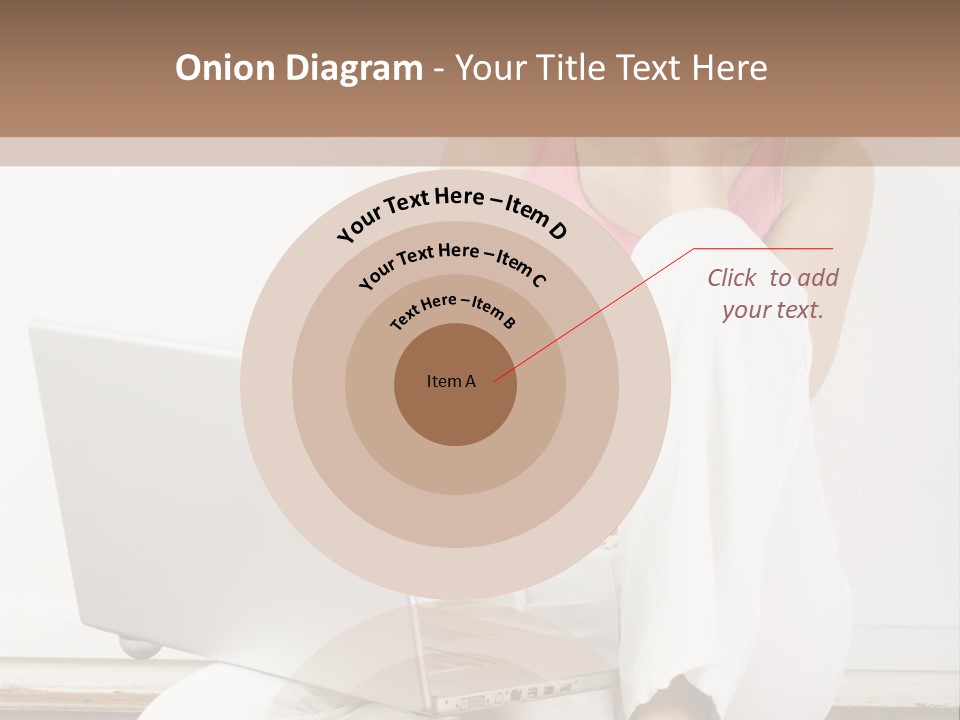 A Pretty Young Woman Sitting On Wooden Floor With Laptop And Mobile Phone PowerPoint Template