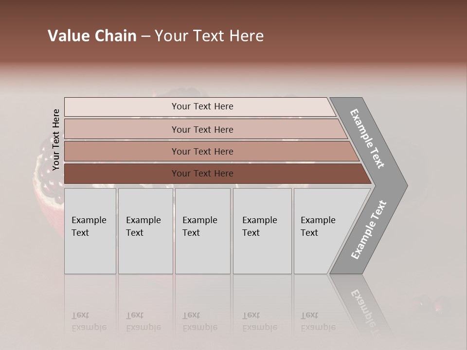 Gorgeous Broken Pomegranate In Holland's Style Laying On The Craft Paper PowerPoint Template