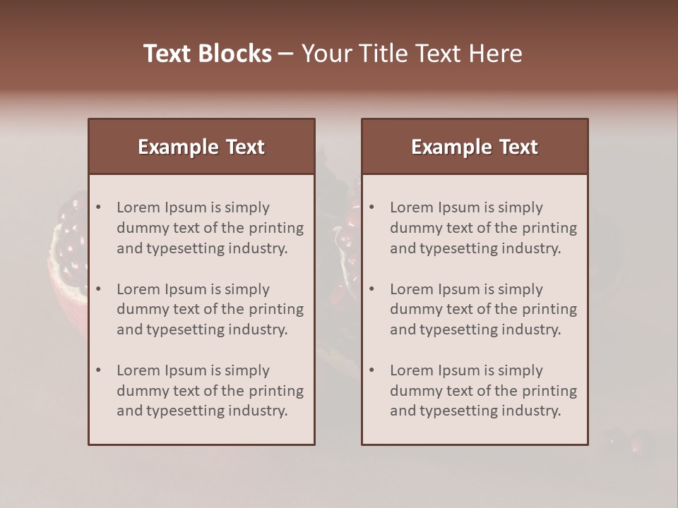 Gorgeous Broken Pomegranate In Holland's Style Laying On The Craft Paper PowerPoint Template
