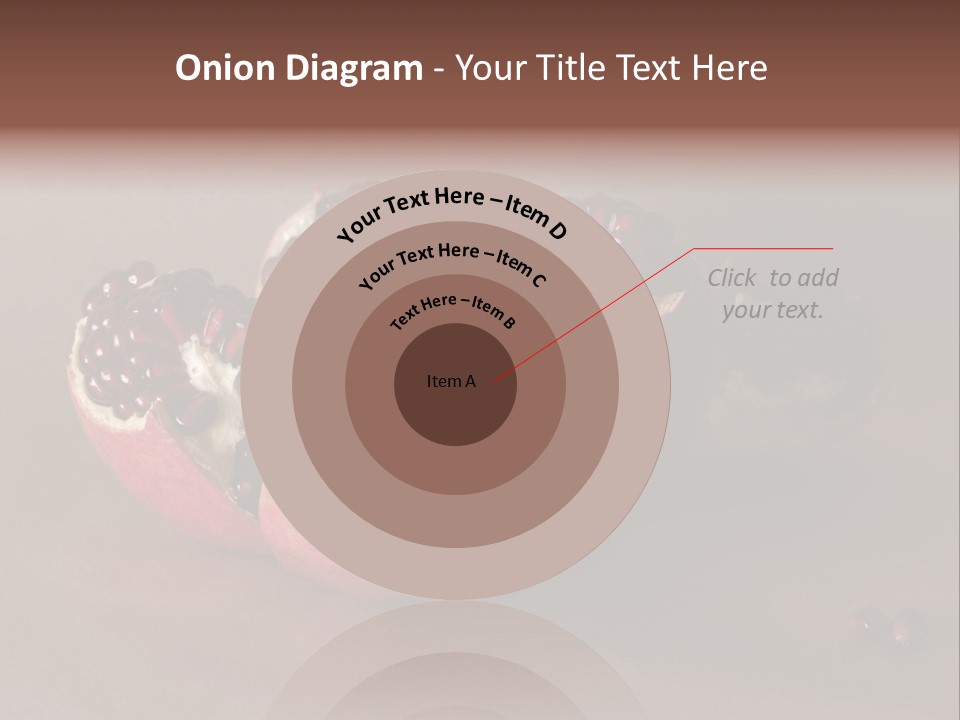 Gorgeous Broken Pomegranate In Holland's Style Laying On The Craft Paper PowerPoint Template